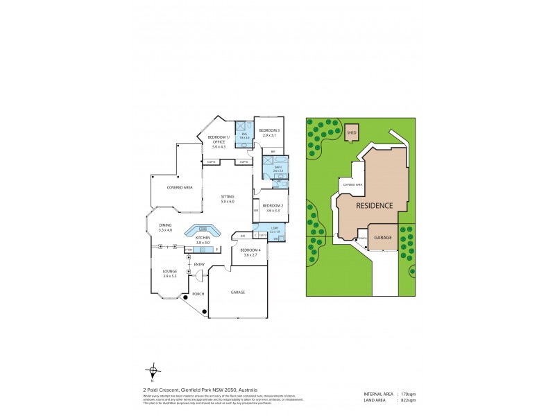 2 Paldi Crescent, Glenfield Park NSW 2650 Floorplan