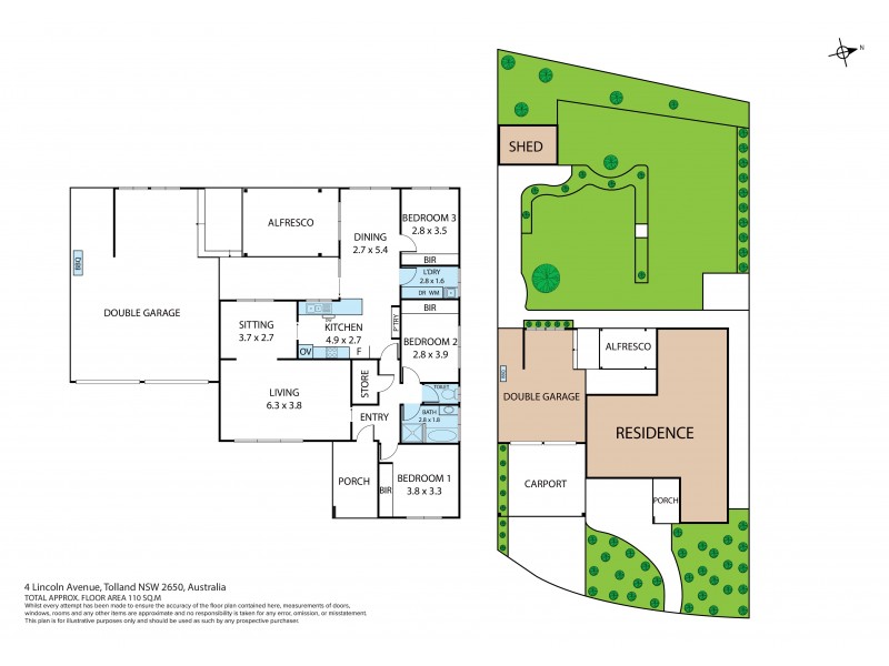4 Lincoln Avenue, Tolland NSW 2650 Floorplan