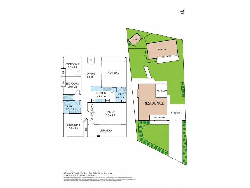 67 Lamilla Street, Glenfield Park NSW 2650 Floorplan