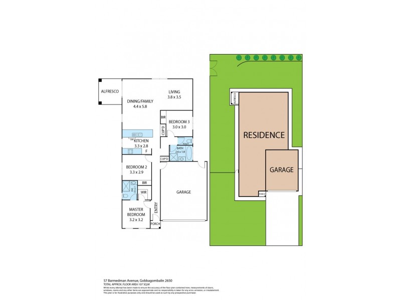 57 Barmedman Avenue, Gobbagombalin NSW 2650 Floorplan