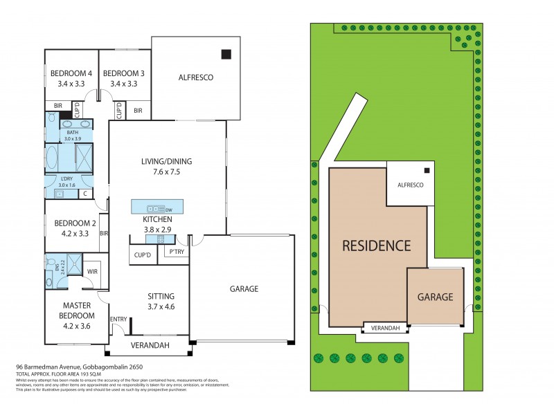 96 Barmedman Avenue, Gobbagombalin NSW 2650 Floorplan
