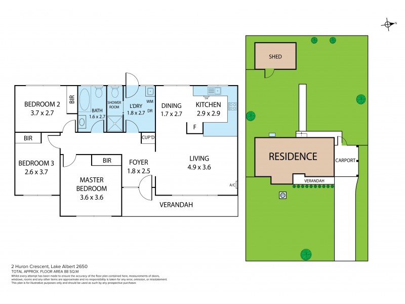 2 Huron Crescent, Lake Albert NSW 2650 Floorplan