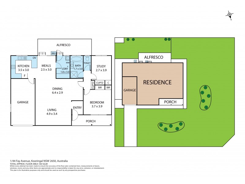 1/44 Fay Avenue, Kooringal NSW 2650 Floorplan