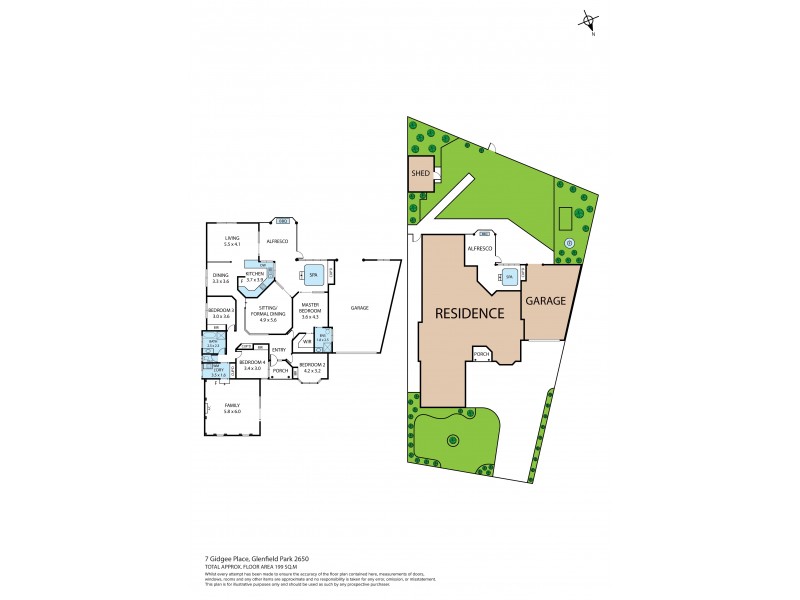 7 Gidgee Place, Glenfield Park NSW 2650 Floorplan