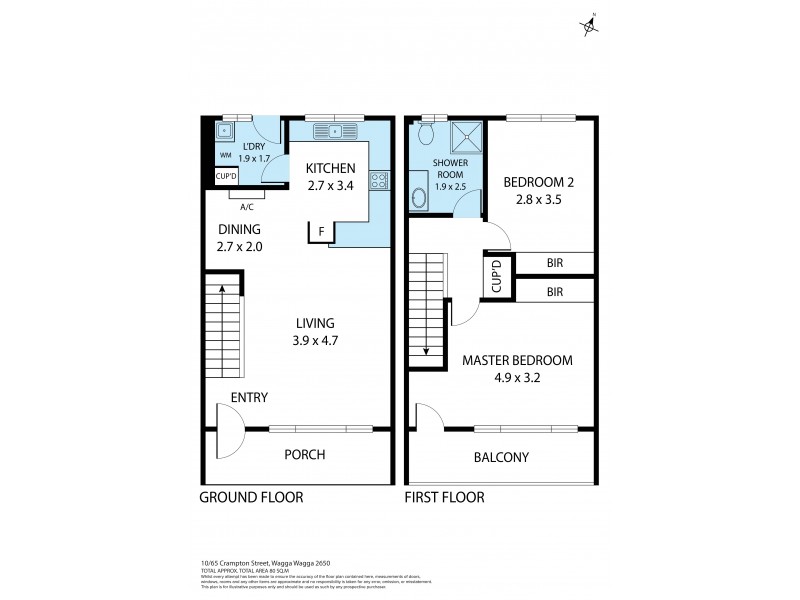 10/65 Crampton Street, Wagga Wagga NSW 2650 Floorplan