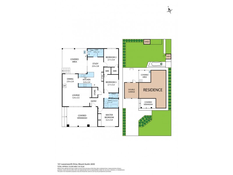 101 Leavenworth Drive, Mount Austin NSW 2650 Floorplan