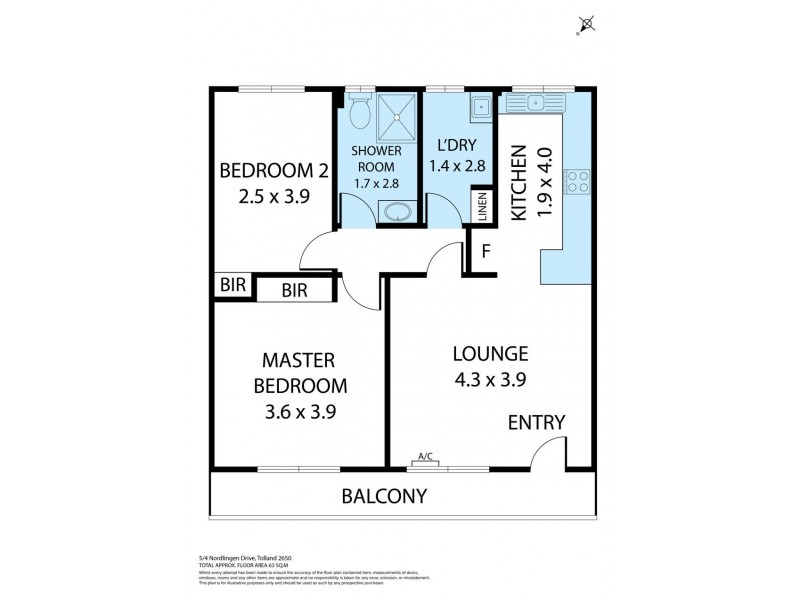 5/4 Nordlingen Drive, Tolland NSW 2650 Floorplan