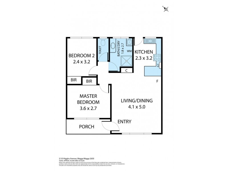 5/10 Higgins Avenue, Wagga Wagga NSW 2650 Floorplan