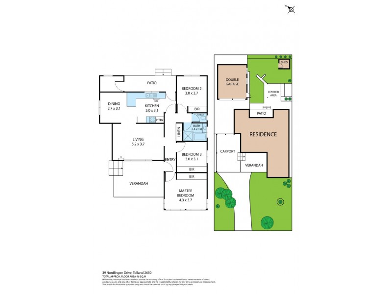 39 Nordlingen Drive, Tolland NSW 2650 Floorplan