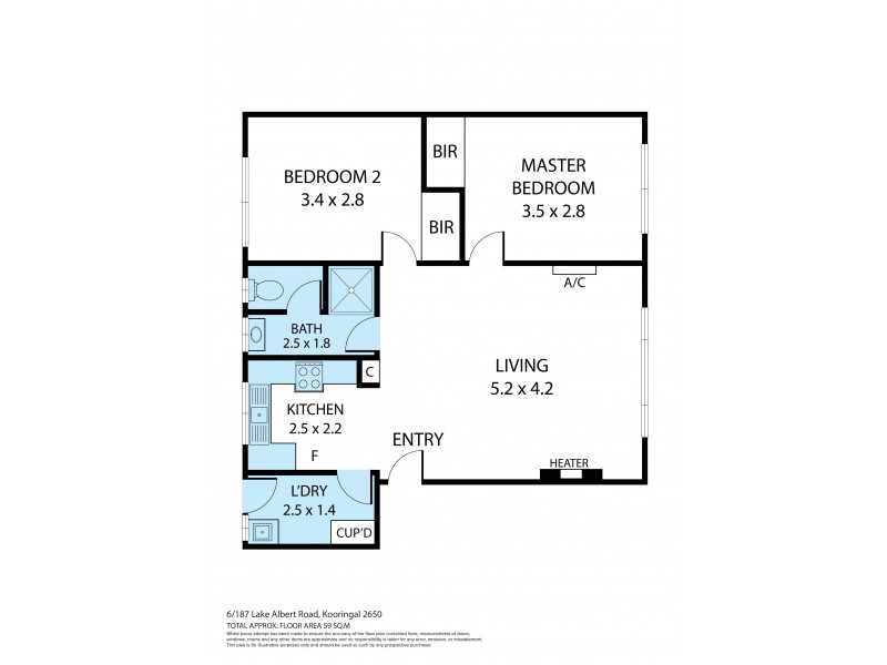 6/187 Lake Albert Road, Kooringal NSW 2650 Floorplan