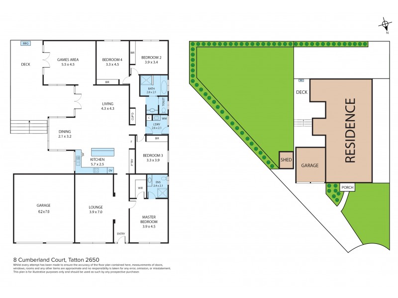 8 Cumberland Court, Tatton NSW 2650 Floorplan