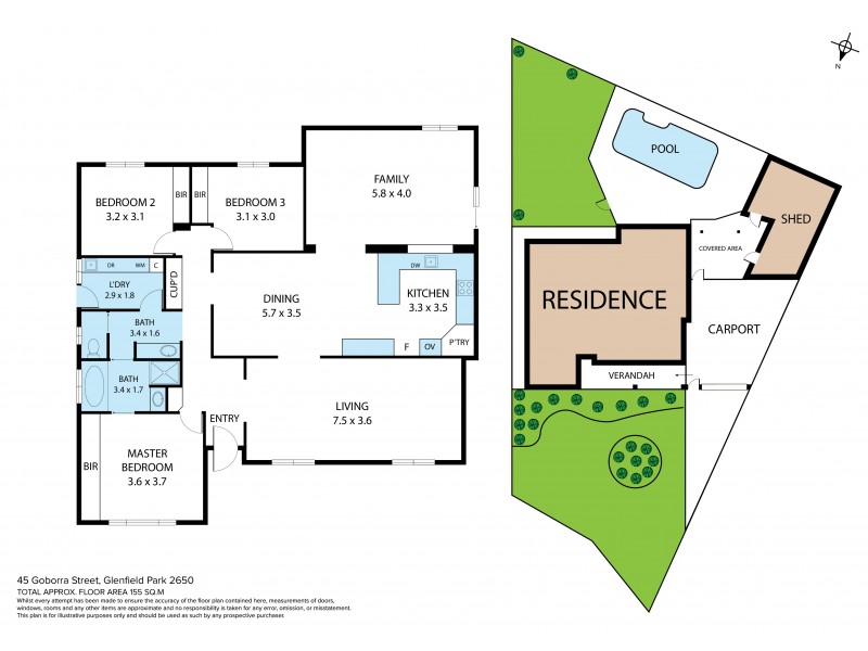 45 Goborra Street, Glenfield Park NSW 2650 Floorplan