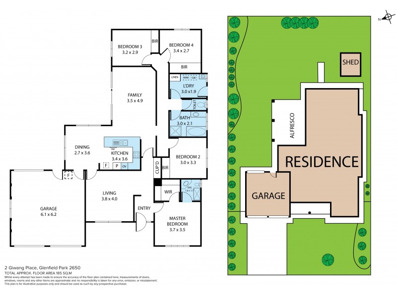 2 Giwang Place, Glenfield Park NSW 2650 Floorplan