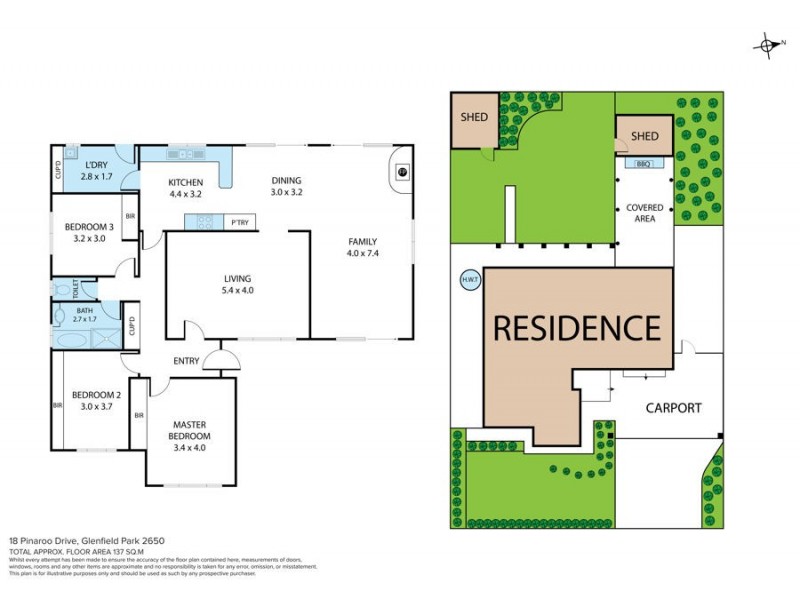 18 Pinaroo Drive, Glenfield Park NSW 2650 Floorplan