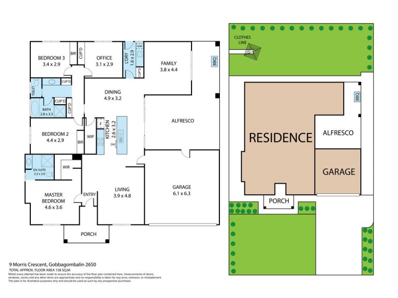 9 Morris Crescent, Gobbagombalin NSW 2650 Floorplan