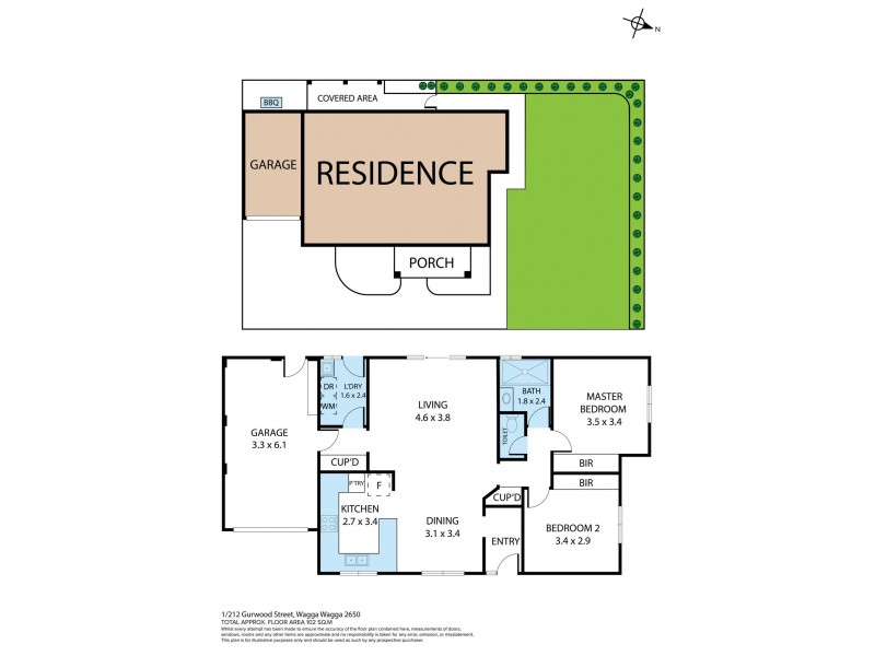 1/212 Gurwood Street, Wagga Wagga NSW 2650 Floorplan