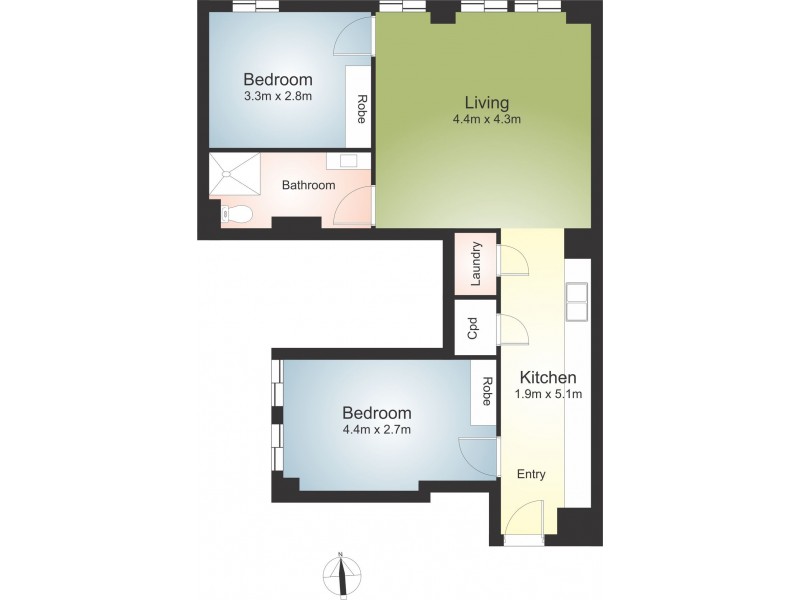 17/110 Hunter Street, Newcastle NSW 2300 Floorplan
