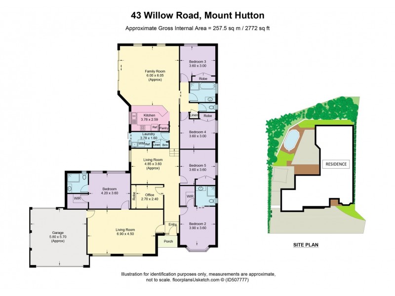 43 Willow Road, Mount Hutton NSW 2290 Floorplan