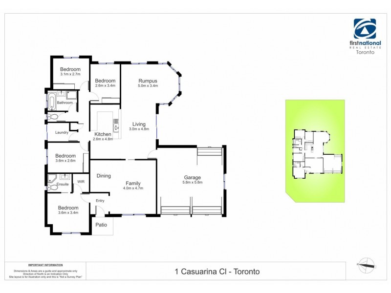 1 Casuarina Close, Toronto NSW 2283 Floorplan