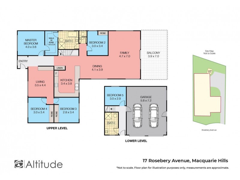 17 Rosebery Avenue, Macquarie Hills NSW 2285 Floorplan