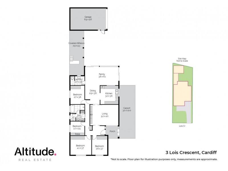 3 Lois Crescent, Cardiff NSW 2285 Floorplan