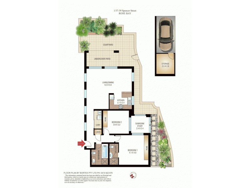 1/37-39 Spencer Street, Rose Bay NSW 2029 Floorplan