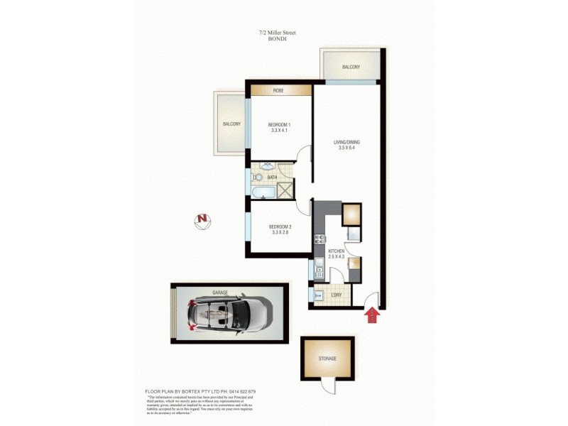 7/2 Miller Street, Bondi NSW 2026 Floorplan