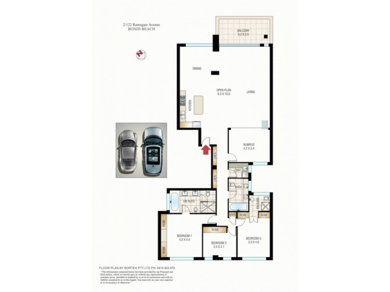 2/122 Ramsgate Avenue, Bondi Beach NSW 2026 Floorplan