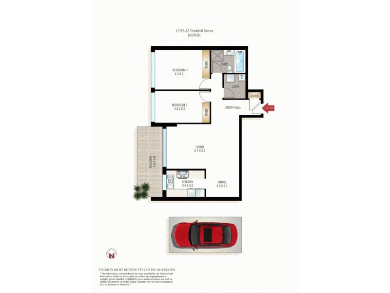 17/53-63 Penkivil Street, Bondi NSW 2026 Floorplan