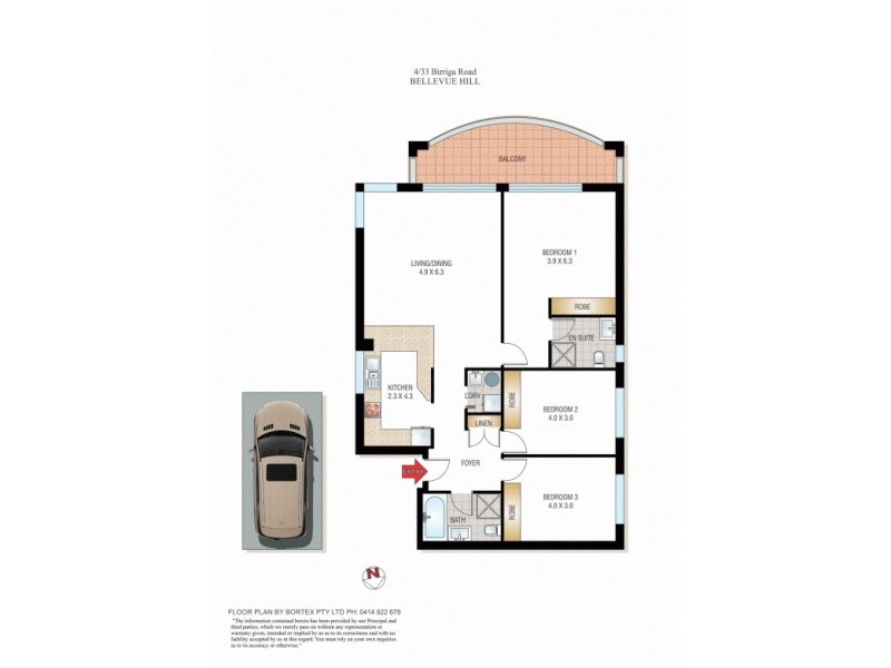 4/33 Birriga Road, Bellevue Hill NSW 2023 Floorplan