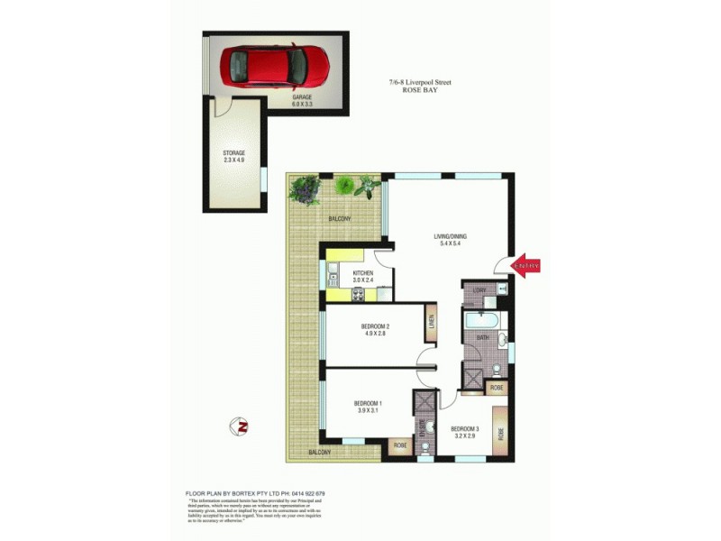 7/6-8 Liverpool Street, Rose Bay NSW 2029 Floorplan