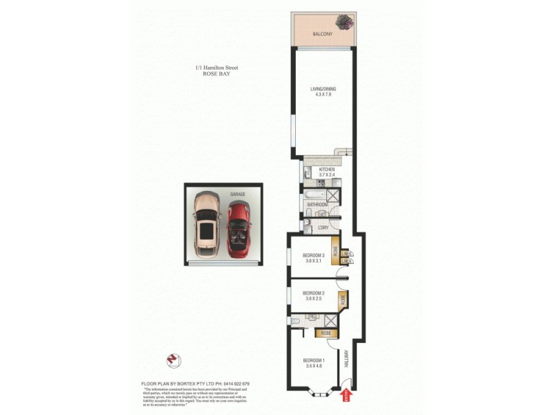 1/1 Hamilton Street, Rose Bay NSW 2029 Floorplan