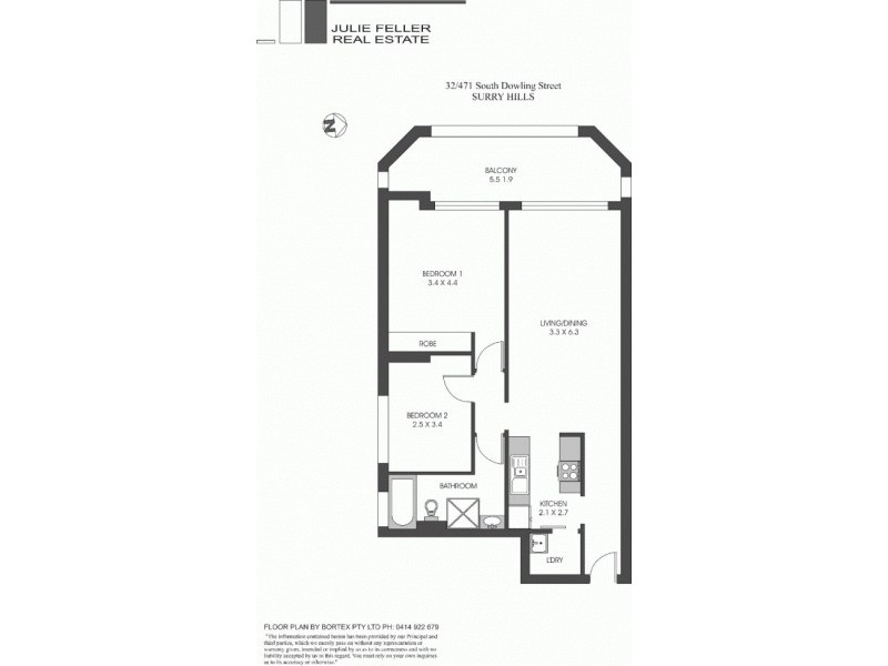 32/471 South Dowling Street, Surry Hills NSW 2010 Floorplan
