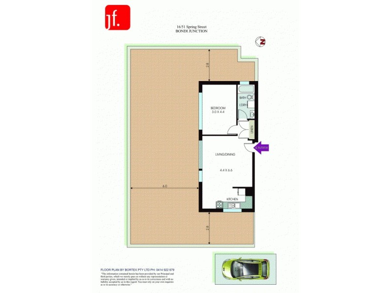 16/51 Spring Street, Bondi Junction NSW 2022 Floorplan