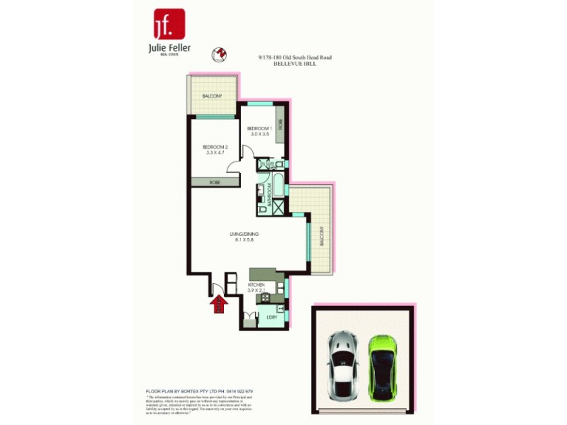 9/178-180 Old South Head Road, Bellevue Hill NSW 2023 Floorplan