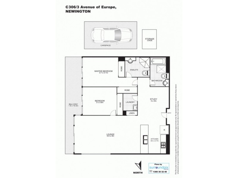 C306/3 Avenue Of Europe, Newington NSW 2127 Floorplan