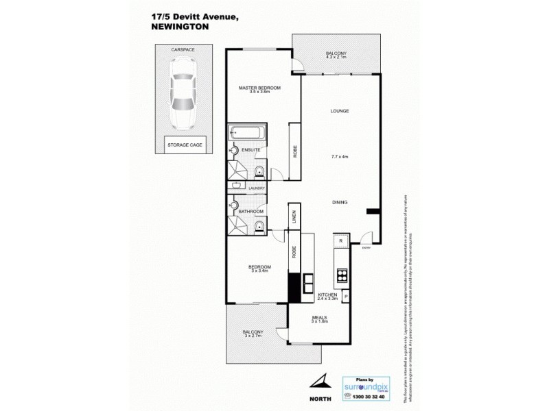 17/5 Devitt Avenue, Newington NSW 2127 Floorplan