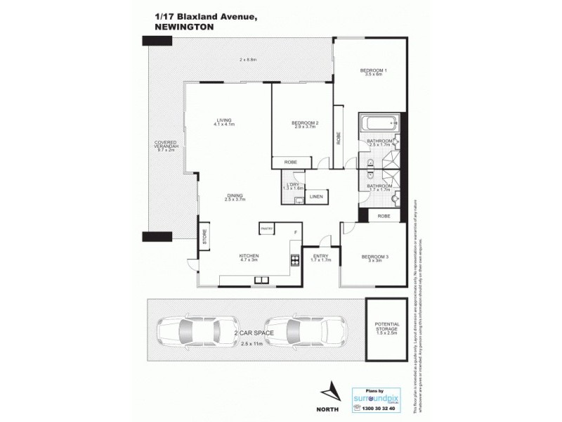 1/17 Blaxland Avenue, Newington NSW 2127 Floorplan