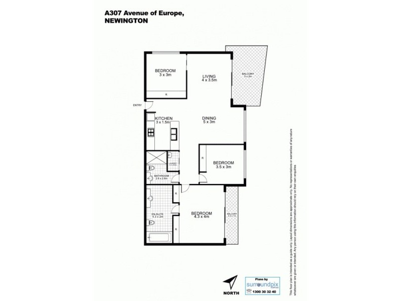 A307/6 Avenue Of Oceania, Newington NSW 2127 Floorplan
