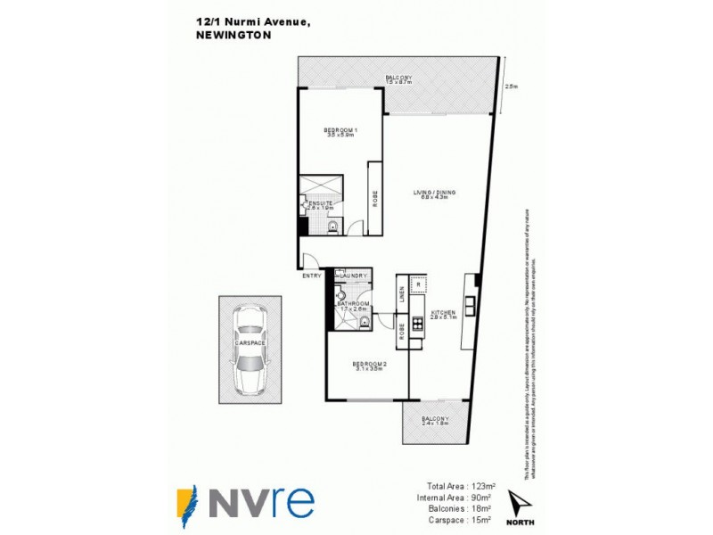 12/1 Nurmi Avenue, Newington NSW 2127 Floorplan
