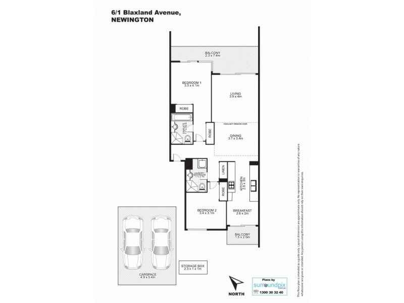 6/1 Blaxland Avenue, Newington NSW 2127 Floorplan