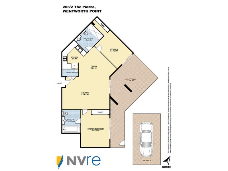 206/2 The Piazza, Wentworth Point NSW 2127 Floorplan