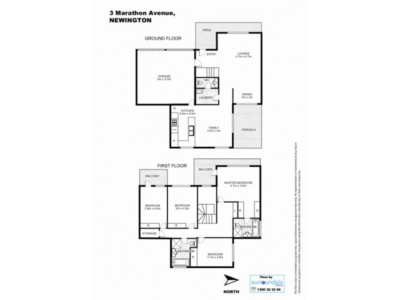 3 Marathon Avenue, Newington NSW 2127 Floorplan