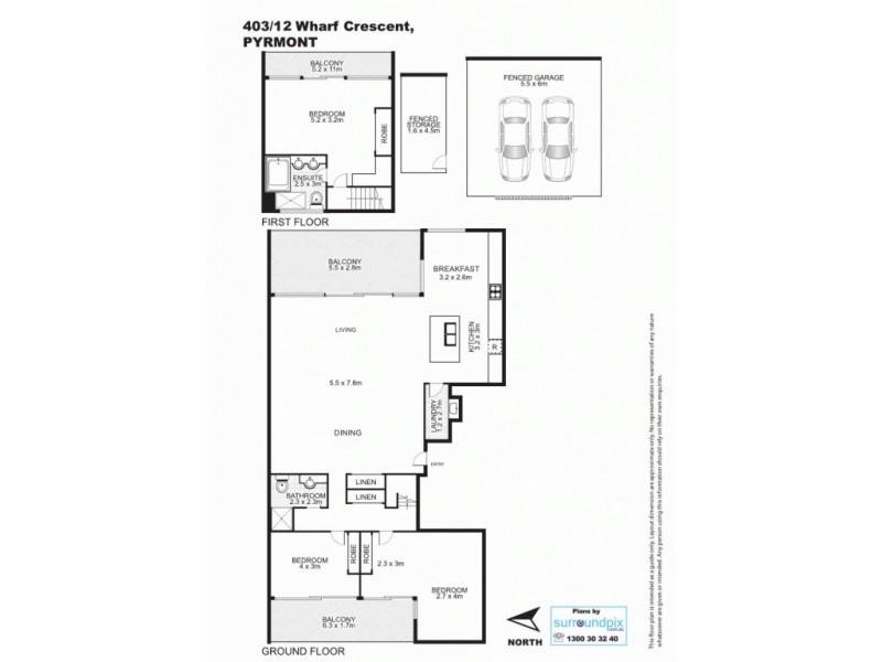 403/12 Wharf Crescent, Pyrmont NSW 2009 Floorplan