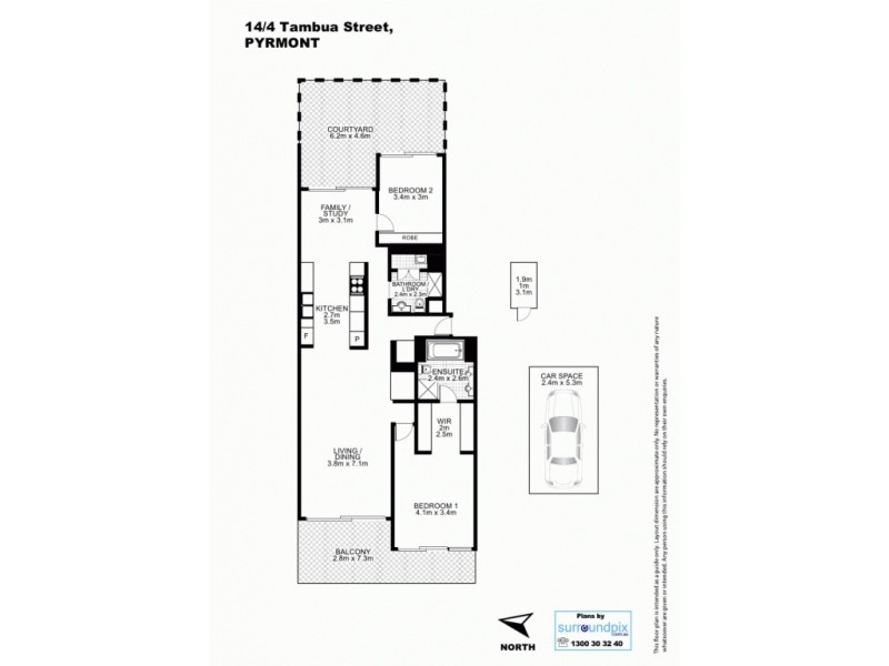 14/4 Tambua Street, Pyrmont NSW 2009 Floorplan