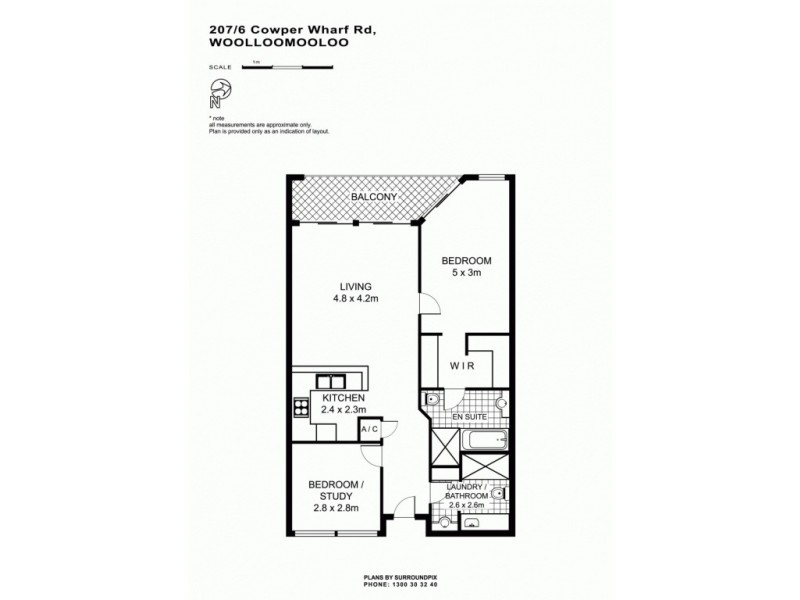 207/6 Cowper Wharf Roadway, Woolloomooloo NSW 2011 Floorplan