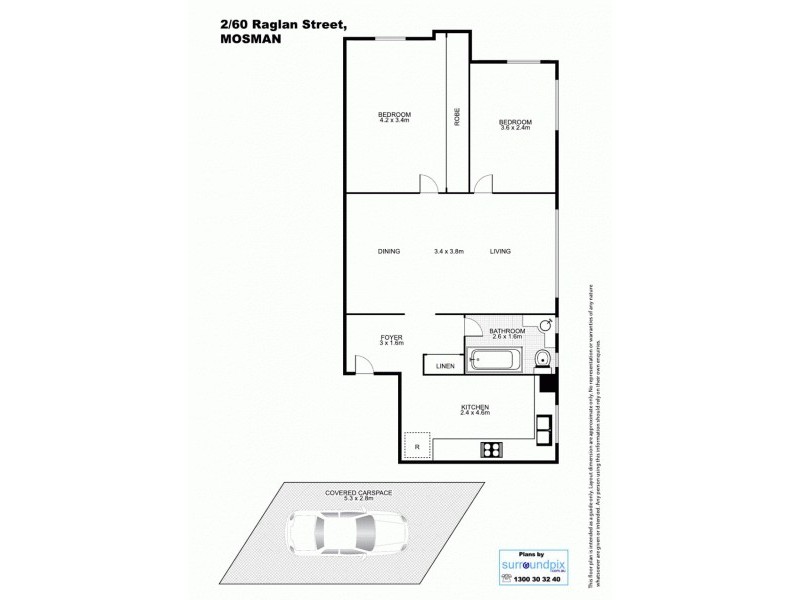 2/60 Raglan Street, Mosman NSW 2088 Floorplan