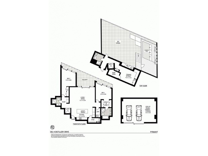 20c/4 Distillery Drive, Pyrmont NSW 2009 Floorplan