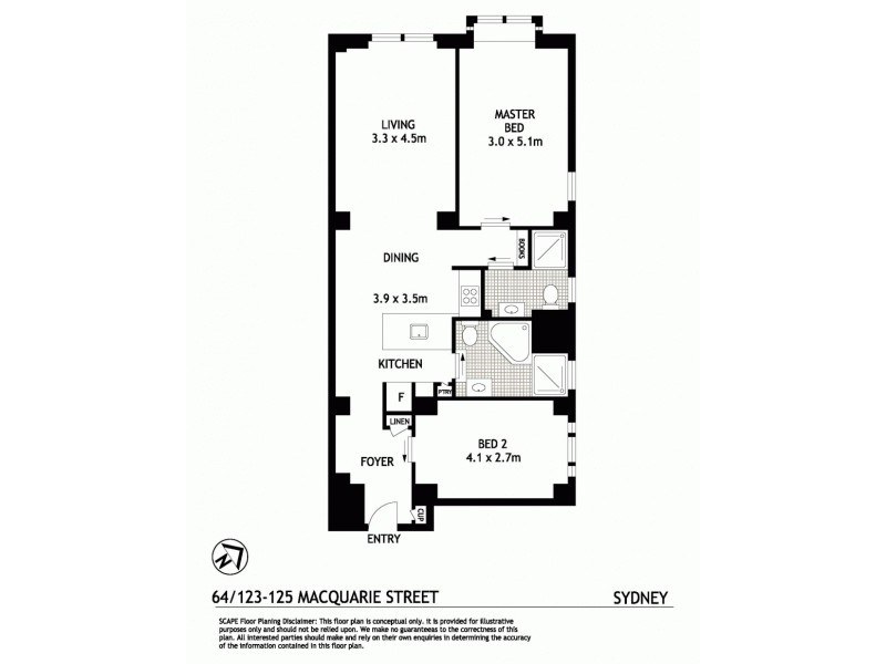 64/123-125 Macquarie Street, Sydney NSW 2000 Floorplan