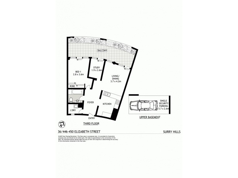 36/450 Elizabeth Street, Surry Hills NSW 2010 Floorplan